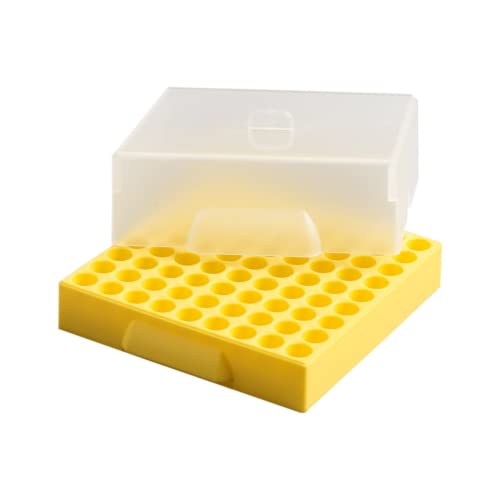 camlab Kunststoffe RTP/76001-y 81 Place Polypropylen Racks maxicold und Deckel, gelb (5 Stück) von Camlab Plastics