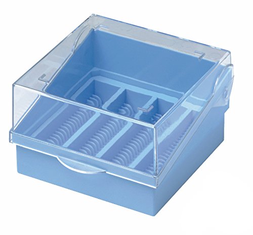 camlab Kunststoffe RTP/sbf-r Mikroskop Folie Box, hält 100, blau, 1 von Camlab Plastics