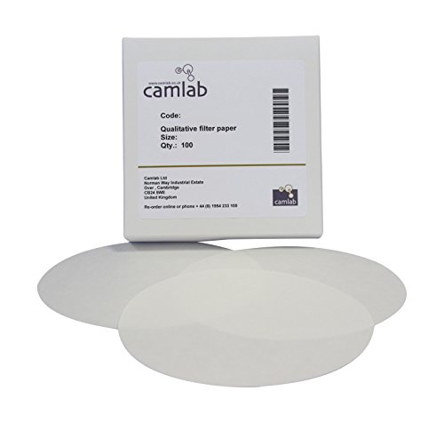 Camlab 1171079 Qualitäts-Filterpapier, Grad 113 2.2, Medium, 90 mm Durchmesser, 100 Stück von Camlab