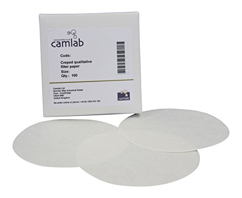 Camlab 1177782 Filterpapier, Grad 304 [113] Technischer Grad, 70 mm Durchmesser, 100 Stück von Camlab