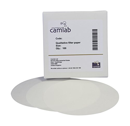 camlab 1171092 Grade 114 [6] Qualitative Filter Papier, Langsames Filterung, 90 mm Durchmesser (100 Stück) von Camlab