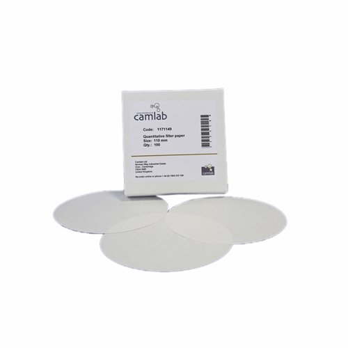 camlab 1171152 Grade 12 [43] Quantitative Filter Papier mittel, schnell Filterung, ashless, 185 mm Durchmesser (100 Stück) von Camlab