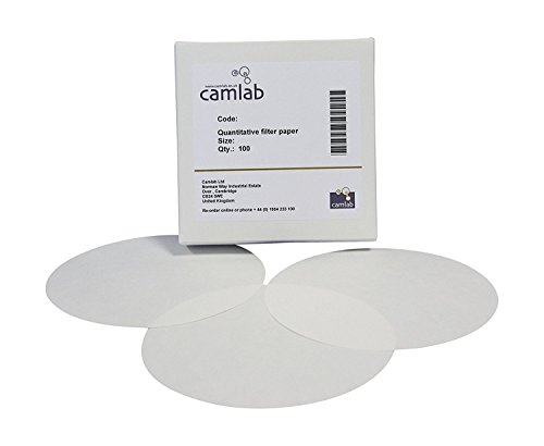 camlab 1171154 Klasse 13 [40] Quantitative Filter Papier, mittel Filterung, ashless, 55 mm Durchmesser (100 Stück) von Camlab