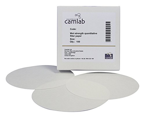 camlab 1171176 Grade 51 [541] Quantitative Wet Stärke Filter Papier, ashless, 42,5 mm Durchmesser (100 Stück) von Camlab
