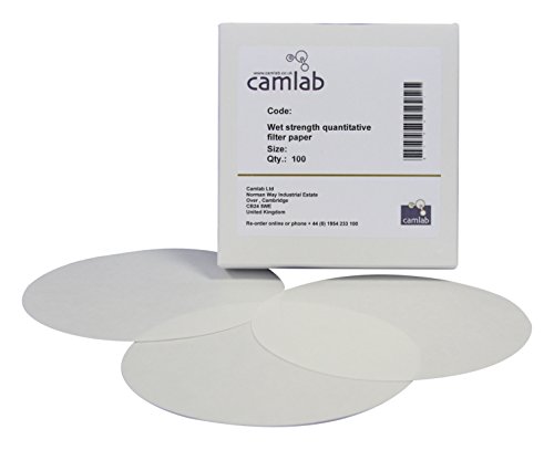 camlab 1171180 Grade 51 [541] Quantitative Wet Stärke Filter Papier, 110 mm Durchmesser (100 Stück) von Camlab