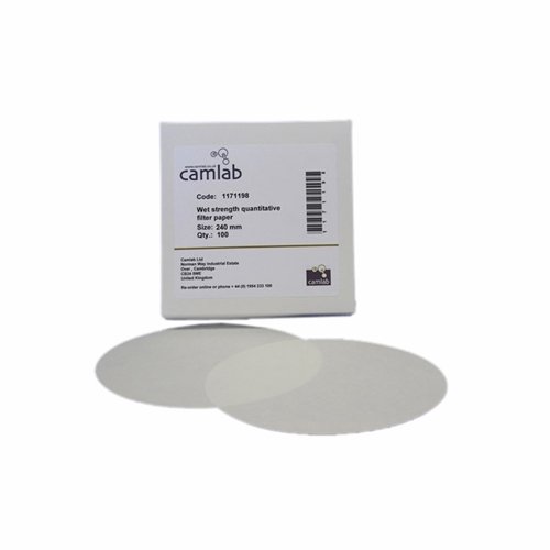 camlab 1171195 Grade 55 [542] Quantitative Wet Stärke Filter Papier, ashless, 125 mm Durchmesser (100 Stück) von Camlab