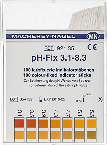 camlab 1188307 ph-fix Indikator Stick, PH 3,1–8.3 mit CE mit Zeichen, 6 mm x 85 mm (100 Stück) von Camlab