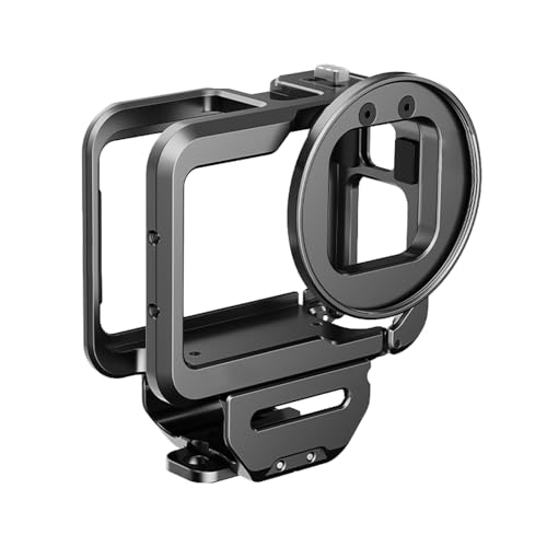 Action Kamera Videokäfig Sportkamerakäfig mit Doppelte Kaltschuhhalterung 52-mm-Filteradapter, Audio-Adapter, Aufbewahrungsfach, Erweiterungszubehör Ersatz für GoPro Hero 12/11/10/9 Action Kamera Videokäfig Sportkamerakäfig mit Doppelte Kaltschuhhalterung 52-mm-Filteradapter, Audio-Adapter, Aufbewahrungsfach, Erweiterungszubehör Ersatz für GoPro Hero 12/11/10/9 von Camnoon