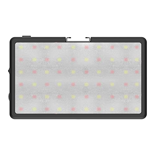 COLBOR PL8R RGB Videoleuchte 2700K-6500K Fotografie LED-Fülllichtpanel Dimmbar 37 Szenenlichteffekte 105 Stück Perlen Eingebauter 5000 mAh Akku mit Cold Shoe Mount Magetic Rückseite APP-Steuerung von Camnoon