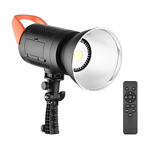 Camnoon 150 W LED-Videoleuchte 5600 K Studioleuchten Dauerlicht mit Bowens-Halterung, Reflektor, Lampenabdeckung und Fernbedienung für Produktporträts, Live-Streaming, Photography von Camnoon