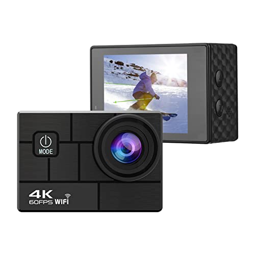 Camnoon 4K/60FPS 24MP Action Kamera Tragbare DV Camcorder mit 2 Zoll großem LCD Display Bildschirm Weitwinkel 2.4G Drahtlose Fernbedienung Wasserdichte Fall Zubehör Kit von Camnoon