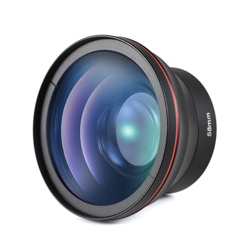 Camnoon 58-mm-Kameraobjektiv-Set mit 0,43 X Weitwinkelobjektiv + Makroobjektiv, Ersatz für Canon EOS 70D/77D/80D/1100D/700D/650D/600D/550D/300D/100D, Canon Rebel T7/T7i/T6i/ T6s/T6/SL2/SL3 Camnoon 58-mm-Kameraobjektiv-Set mit 0,43 X Weitwinkelobjektiv + Makroobjektiv, Ersatz für Canon EOS 70D/77D/80D/1100D/700D/650D/600D/550D/300D/100D, Canon Rebel T7/T7i/T6i/ T6s/T6/SL2/SL3 von Camnoon