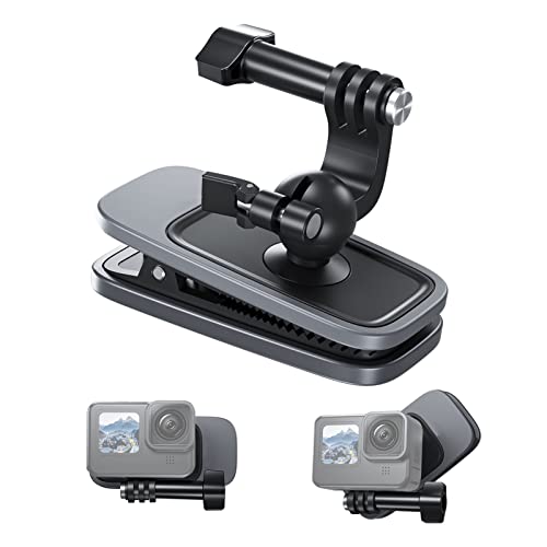 Camnoon Kamera Rucksack-Gurtklemme Schnellcliphalterung Universelle Anpassung mit magnetischem Drehclip mit Hero-Dreifachbacken-Anschluss für Kamera Mobiltelefonen kompatibel mit GoPro 12/11/10/9/8 Camnoon Kamera Rucksack-Gurtklemme Schnellcliphalterung Universelle Anpassung mit magnetischem Drehclip mit Hero-Dreifachbacken-Anschluss für Kamera Mobiltelefonen kompatibel mit GoPro 12/11/10/9/8 von Camnoon