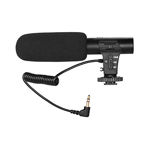 Camnoon Kamera Video Aufnahme Mikrofon Super-Nierencharakteristik Mini Mic für Fotografie Interview Vlogging für DSLR Kamera Camcorder von Camnoon