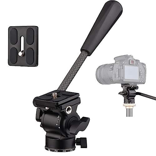 Camnoon Kompaktkamera Video-Fluidkopf Schwenk-Neige-Stativkopf Panorama-Kugelkopf-Stativhalterung 1/4-Zoll-Schraube 10 kg/22 lbs Tragfähigkeit mit abnehmbarem Griff 2 Schnellwechselplatte Camnoon Kompaktkamera Video-Fluidkopf Schwenk-Neige-Stativkopf Panorama-Kugelkopf-Stativhalterung 1/4-Zoll-Schraube 10 kg/22 lbs Tragfähigkeit mit abnehmbarem Griff 2 Schnellwechselplatte von Camnoon