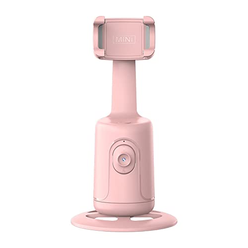 Camnoon Smart 360° Auto Face Tracking Selfie-Gimbal, Selfie Stick Gimbal-Stabilisator, Keine APP erforderlich mit verstellbarem Objektiv, Stabile Basis, Handyhalter für Smartphone Vlog (Rosa) von Camnoon