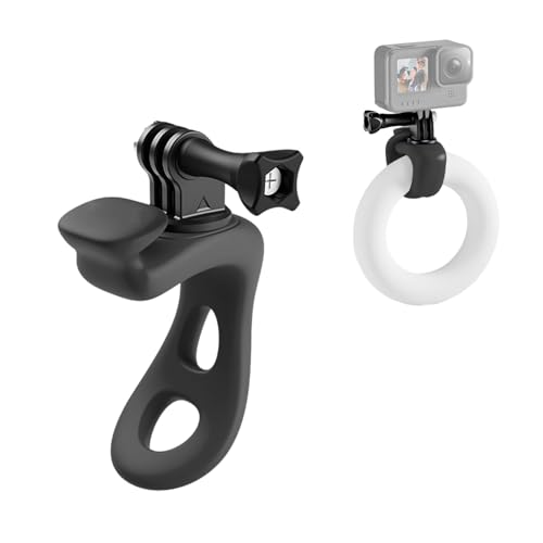 Camnoon Verstellbare 360° Handgelenkschlaufen, Armbandhalterung,Fahrrad Motorrad Lenkerrohr für Action-Kamera kompatibel mit GoPro 12/11/10/9/8/7 Action2/3 Insta360 Pocket 2 (Schwarz) von Camnoon