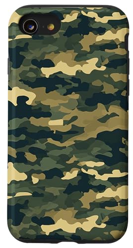 Hülle für iPhone SE (2020) / 7 / 8 Camouflage-Muster, Grün / Braun von Camouflage Merch