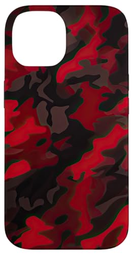 Hülle für iPhone 14 Militär Camouflage Tarnmuster rot rotes Camo Muster von Camouflage Tarnmuster Designs