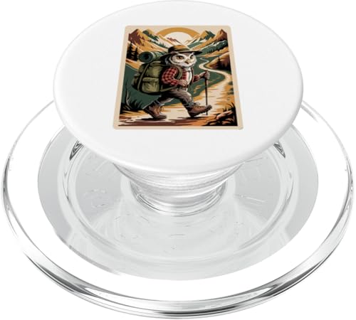 Eule Wandern Zelten Lager Camper Rucksacktour PopSockets PopGrip für MagSafe Eule Wandern Zelten Lager Camper Rucksacktour PopSockets PopGrip für MagSafe von Camp Camping Camper Gifts