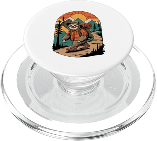 Faultier Wandern Camping Lager Camper Rucksacktour PopSockets PopGrip für MagSafe von Camp Camping Camper Gifts