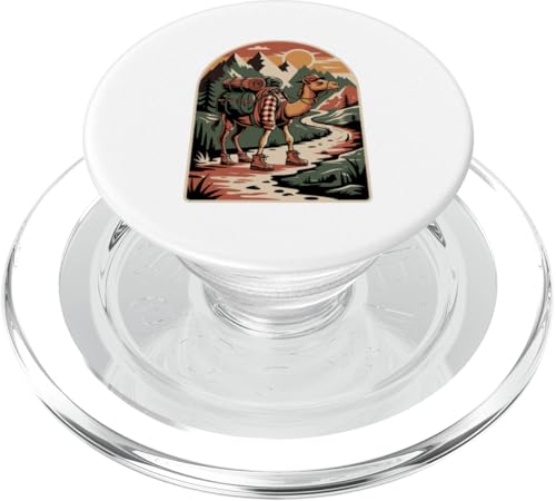 Kamel Wandern Camping Lager Wohnwagen Rucksacktour PopSockets PopGrip für MagSafe Kamel Wandern Camping Lager Wohnwagen Rucksacktour PopSockets PopGrip für MagSafe von Camp Camping Camper Gifts