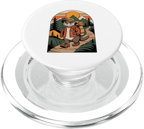 Otter Wandern Camping Lager Camper Rucksacktour PopSockets PopGrip für MagSafe von Camp Camping Camper Gifts