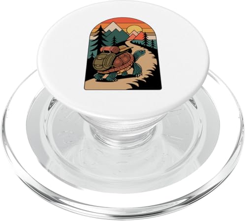 Schildkröte Wandern Camping Lager Camper Rucksacktourismus PopSockets PopGrip für MagSafe Schildkröte Wandern Camping Lager Camper Rucksacktourismus PopSockets PopGrip für MagSafe von Camp Camping Camper Gifts