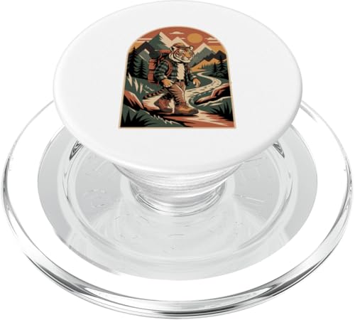 Tiger Wandern Camping Lager Camper Rucksackreisen PopSockets PopGrip für MagSafe Tiger Wandern Camping Lager Camper Rucksackreisen PopSockets PopGrip für MagSafe von Camp Camping Camper Gifts