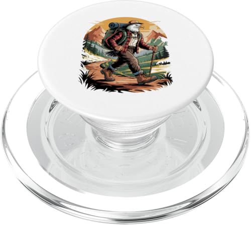 Weißkopfseeadler Wandern Camping Lager Camper Rucksacktour PopSockets PopGrip für MagSafe Weißkopfseeadler Wandern Camping Lager Camper Rucksacktour PopSockets PopGrip für MagSafe von Camp Camping Camper Gifts