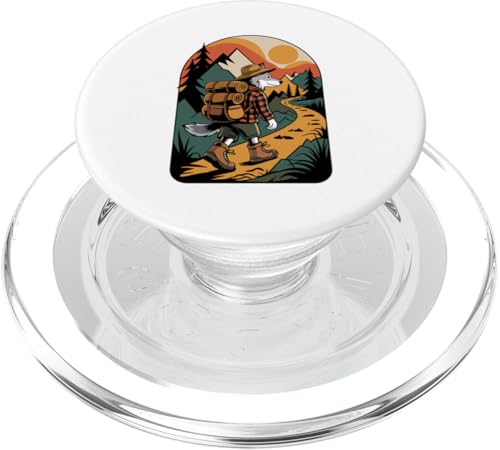 Wolf Wandern Camping Lager Camper Rucksacktour PopSockets PopGrip für MagSafe Wolf Wandern Camping Lager Camper Rucksacktour PopSockets PopGrip für MagSafe von Camp Camping Camper Gifts