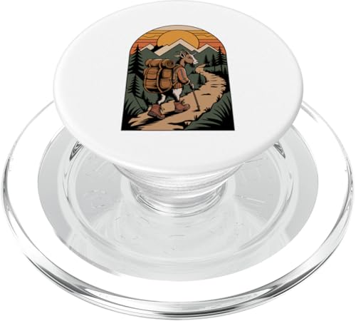 Ziege Wandern Camping Lager Camper Rucksacktour PopSockets PopGrip für MagSafe von Camp Camping Camper Gifts