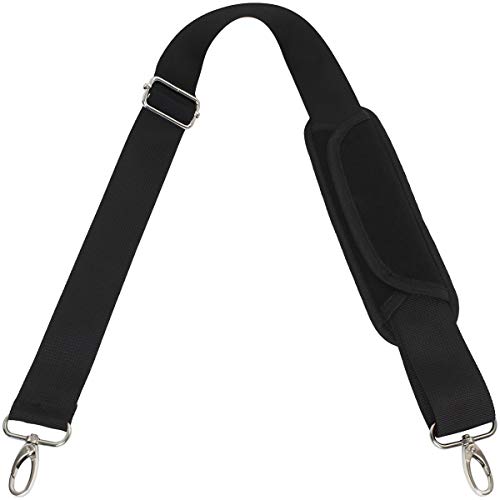 CampTeck U6907 - Verstellbarer Schultergurt Universeller Ersatz Tragegurt mit Abnehmbaren Polster - für Laptop, Kamera, Reisetasche, Sporttasche, Kuriertasche und mehr - Schwarz von CampTeck