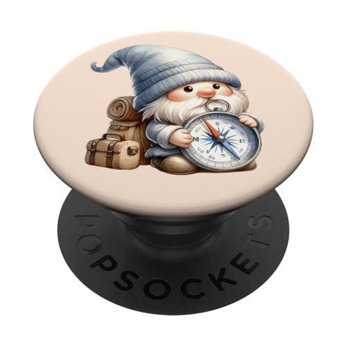 Camping Dad Gnome Graphic With Compass For Hiking Lovers PopSockets Klebender PopGrip Camping Dad Gnome Graphic With Compass For Hiking Lovers PopSockets Klebender PopGrip von Camper Accessories Camping Gifts For Gnome Lovers