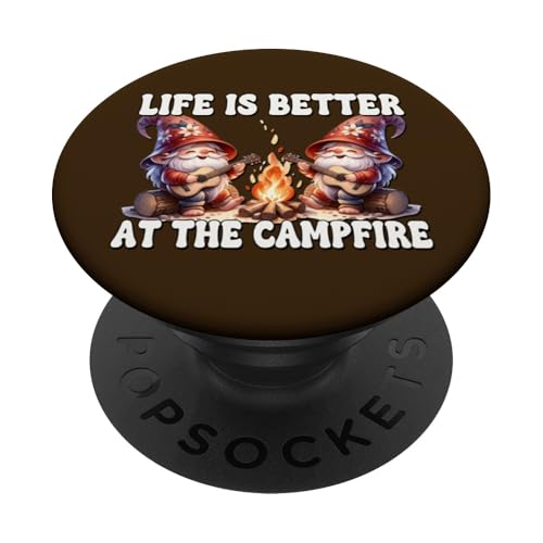 Funny Camper Gnomes Camping Life Is Better At The Campfire PopSockets Klebender PopGrip Funny Camper Gnomes Camping Life Is Better At The Campfire PopSockets Klebender PopGrip von Camper Accessories Camping Gifts For Gnome Lovers