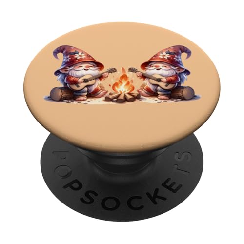 Funny Camping Gnome Plays Guitar At The Campfire Funny Scout PopSockets Klebender PopGrip Funny Camping Gnome Plays Guitar At The Campfire Funny Scout PopSockets Klebender PopGrip von Camper Accessories Camping Gifts For Gnome Lovers