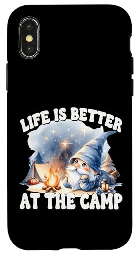 Funny Camping Saying Camper Gnome Life Is Better At The Camp Hülle für iPhone X/XS Funny Camping Saying Camper Gnome Life Is Better At The Camp Hülle für iPhone X/XS von Camper Accessories Camping Gifts For Gnome Lovers