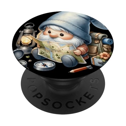 Funny Hiking Gnome Graphic For Women Men Kids Camping Dad PopSockets Klebender PopGrip Funny Hiking Gnome Graphic For Women Men Kids Camping Dad PopSockets Klebender PopGrip von Camper Accessories Camping Gifts For Gnome Lovers