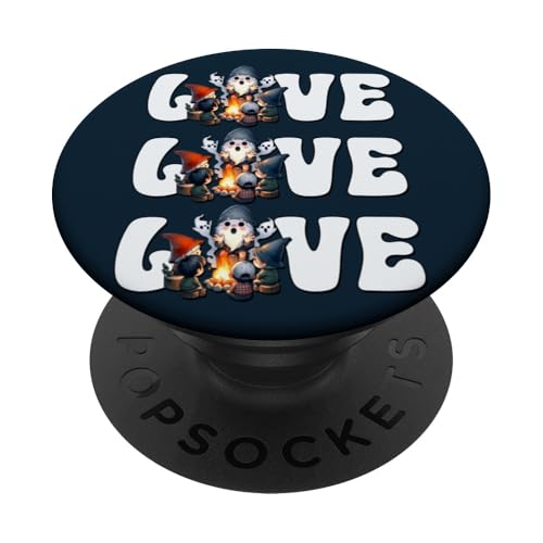 Retro Scout Gnome Tells Ghost Stories Around The Campfire PopSockets Klebender PopGrip Retro Scout Gnome Tells Ghost Stories Around The Campfire PopSockets Klebender PopGrip von Camper Accessories Camping Gifts For Gnome Lovers