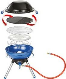 Campingaz Party Grill 400 Caravan Tisch Propan/Butan Schwarz - Blau - Satinierter Stahl 2000 W (2177091) von Campingaz