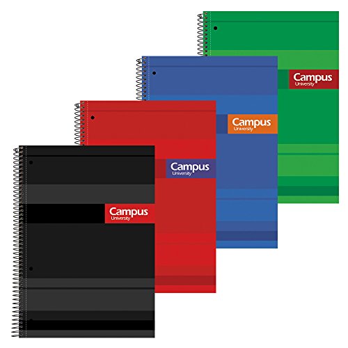 CAMPUS University Top Line – Spiralblock Deckel gefüttert, glatt, A4 von Campus