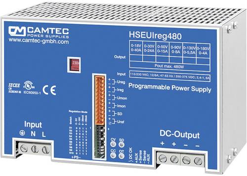 Camtec HSEUIreg04801.18T Labornetzgerät, einstellbar 0 - 18 V/DC 0 - 40A 480W Anzahl Ausgänge 1 von Camtec