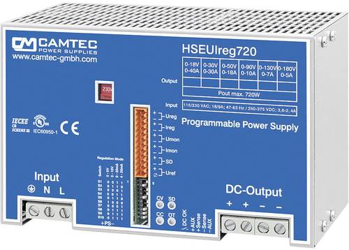 Camtec HSEUIreg07201.18T Labornetzgerät, einstellbar 0 - 18 V/DC 0 - 40A 720W Anzahl Ausgänge 1 von Camtec