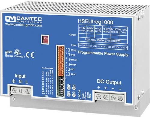 Camtec HSEUIreg10001.18T Labornetzgerät, einstellbar 0 - 18 V/DC 0 - 50A 1008W Anzahl Ausgänge 1 von Camtec