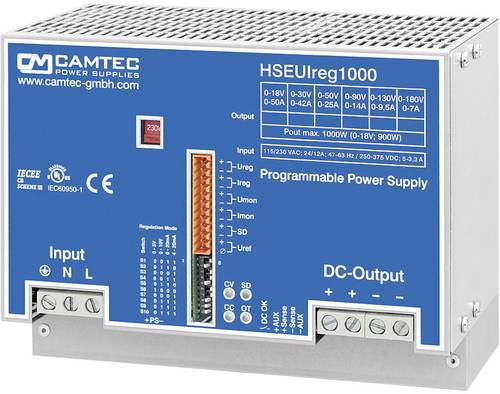 Camtec HSEUIreg10001.50T Labornetzgerät, einstellbar 0 - 50 V/DC 0 - 25A 1008W Anzahl Ausgänge 1 von Camtec