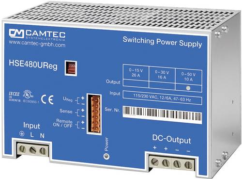 Camtec HSEUreg04801.15T Labornetzgerät, einstellbar 0 - 15 V/DC 26A 480W Anzahl Ausgänge 1 von Camtec