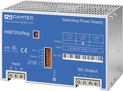 Camtec HSEUreg07201.15T Labornetzgerät, einstellbar 0 - 15 V/DC 35A 720W Anzahl Ausgänge 1 von Camtec