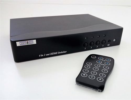 Camtronics HS04 4-Signal HDMI Switch 1080P Fernbedienung im Lieferumfang enthalten. von Camtronics