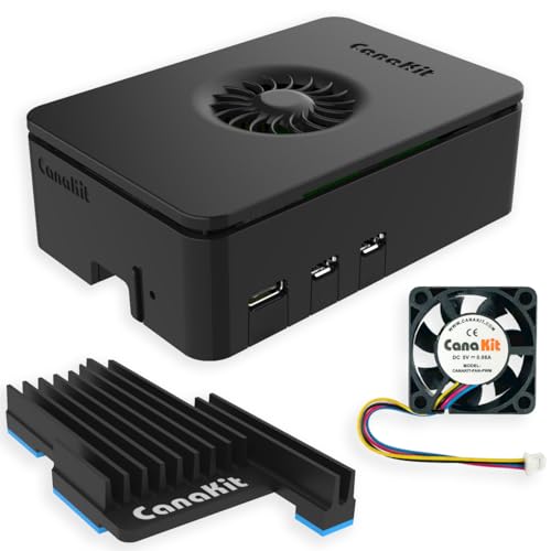 CanaKit Pi 5 Gehäuse für Raspberry Pi 5 mit MEGA Kühlkörper und aktiver Kühlung - Turbine schwarz CanaKit Pi 5 Gehäuse für Raspberry Pi 5 mit MEGA Kühlkörper und aktiver Kühlung - Turbine schwarz von CanaKit