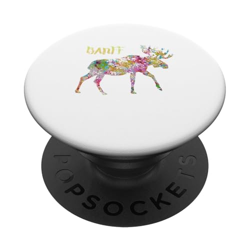 Banff Elch Grafik | Banff National Park Alberta Kanada PopSockets Klebender PopGrip Banff Elch Grafik | Banff National Park Alberta Kanada PopSockets Klebender PopGrip von Canadian Classic Designs